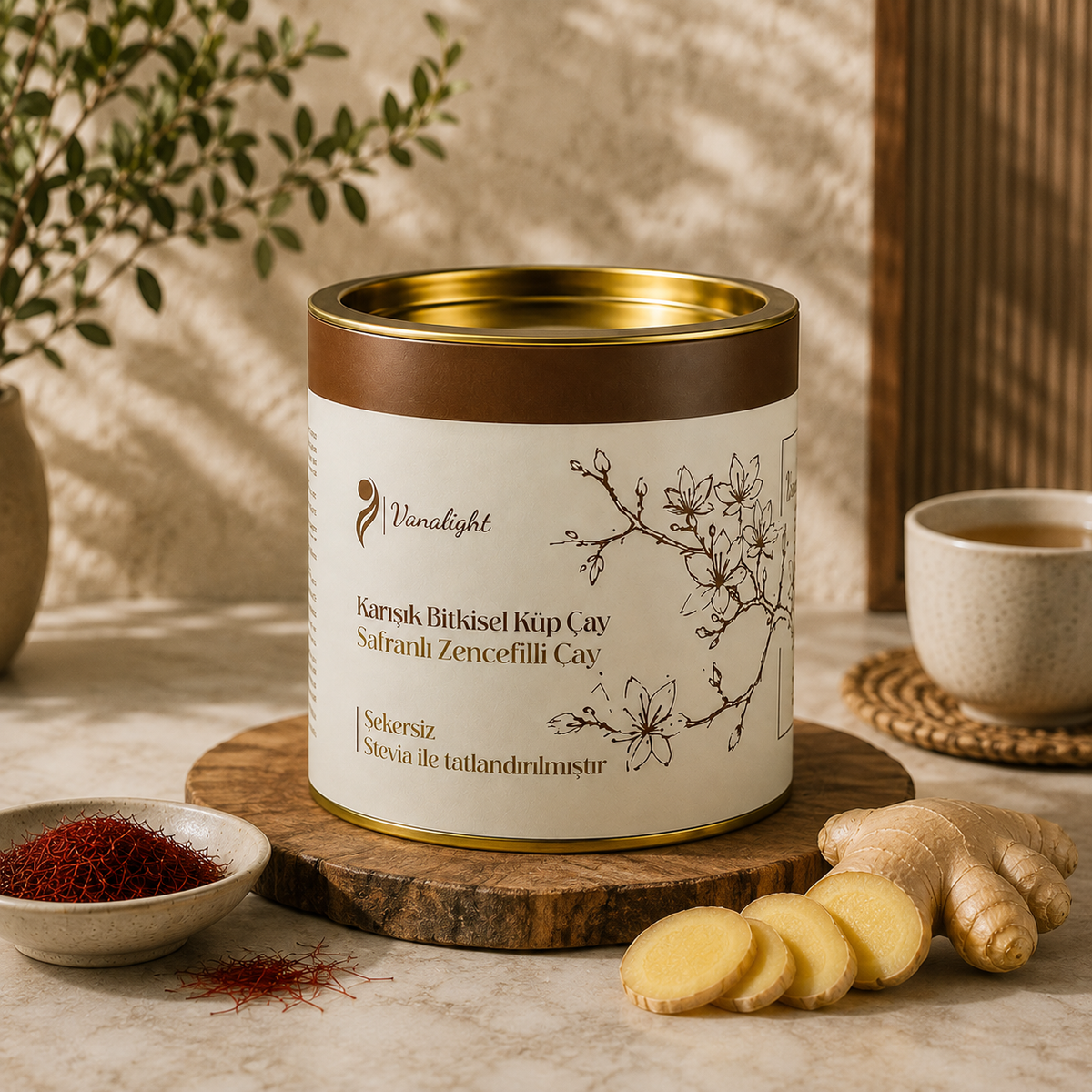 Sugar-Free Saffron Ginger Tea