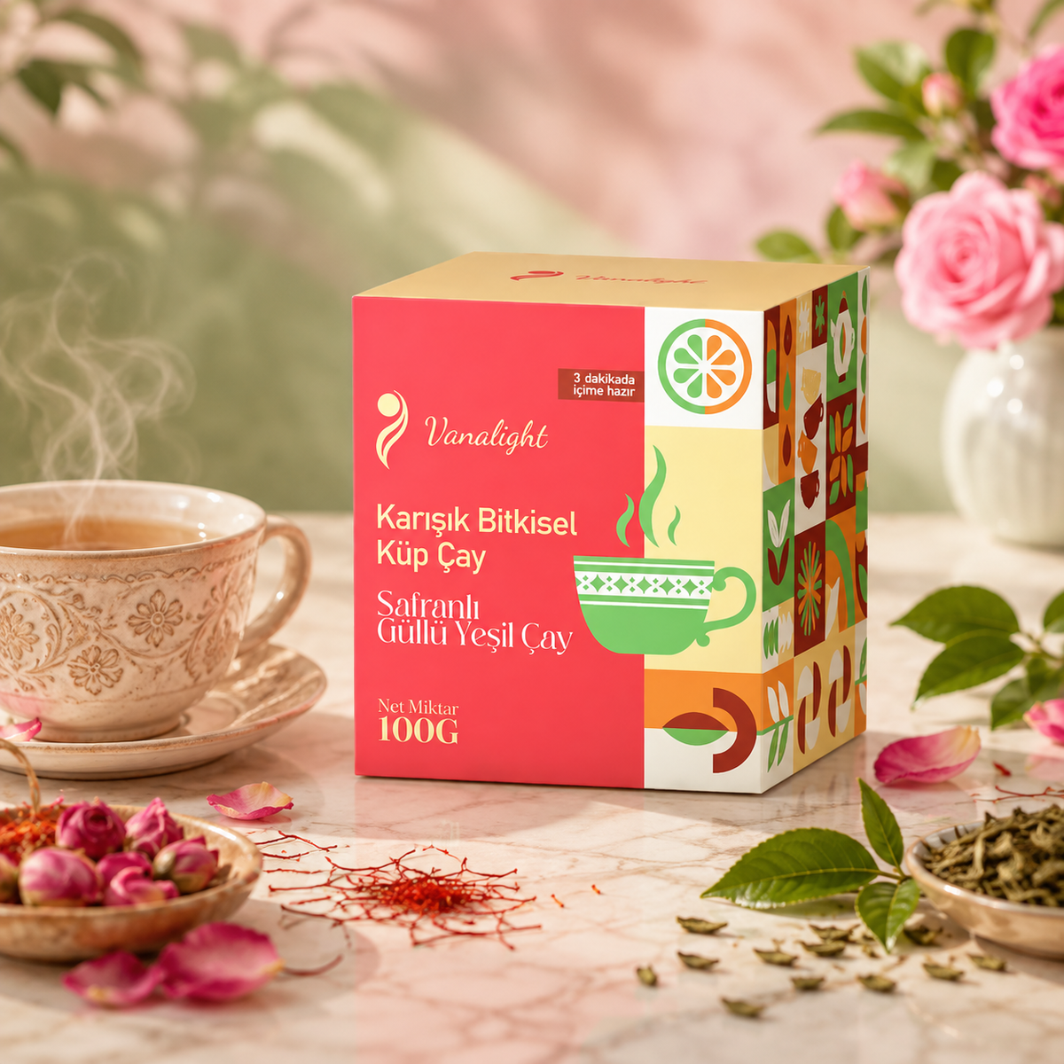 Saffron & Rose Green Tea