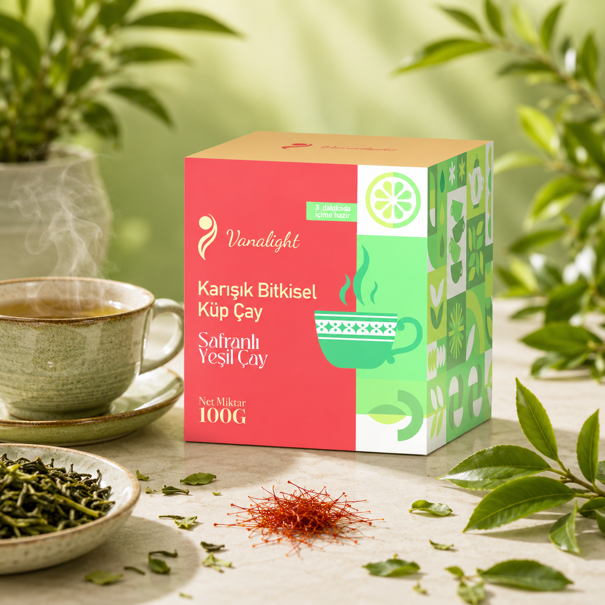 Saffron Green Tea